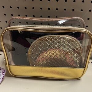 Gold and Clear Women's Bag Set